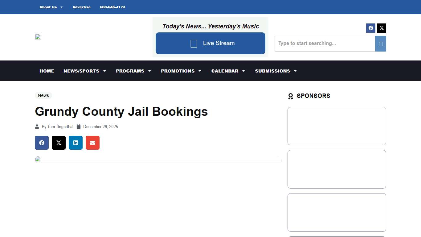 Grundy County Jail Bookings - KCHI